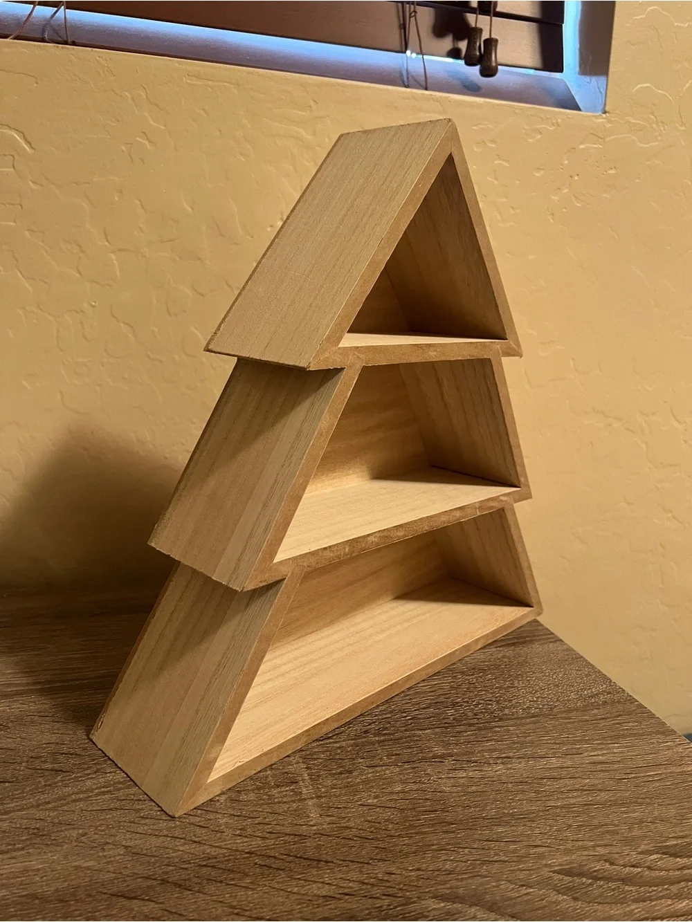 Target Bullseye Christmas Tree Holiday Wood Display Wall Shelf NWT